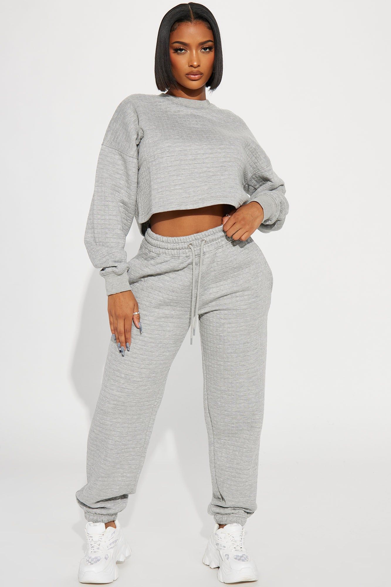 Chill With Me Lounge Sweatshirt - Heather Grey sold by Fashion Nova product image thumbnail 2