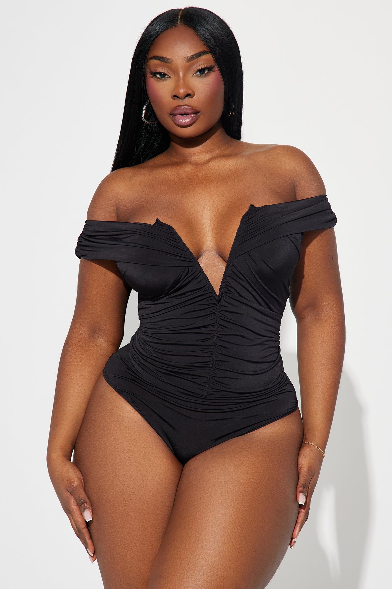 What You Wanted Ruched Bodysuit - Black sold by Fashion Nova product image thumbnail 5