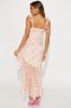 Full Blossom Chiffon Midi Dress - Pink/combo sold by Fashion Nova