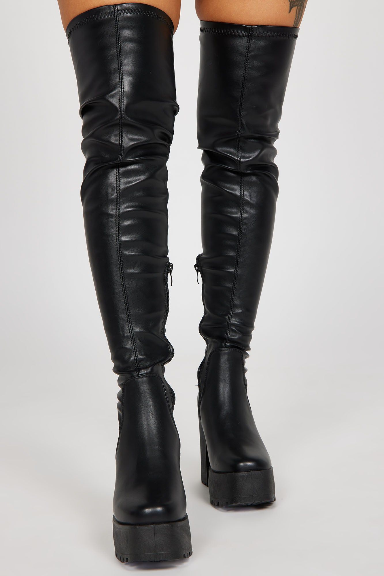 Until Next Time Over The Knee Boots - Black sold by Fashion Nova product image thumbnail 2