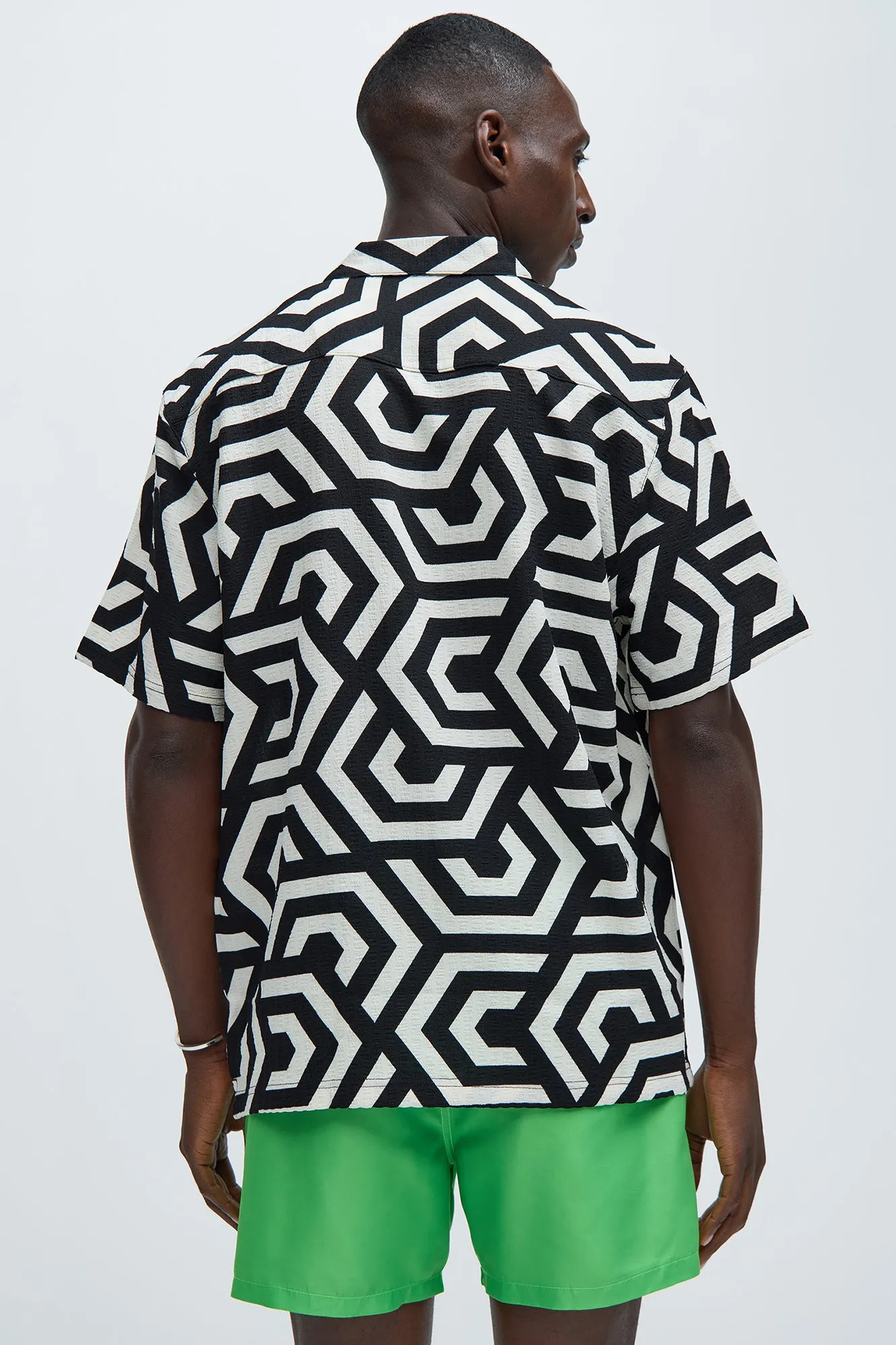 Overlapping Shirt - Off White/combo sold by Fashion Nova product image thumbnail 4