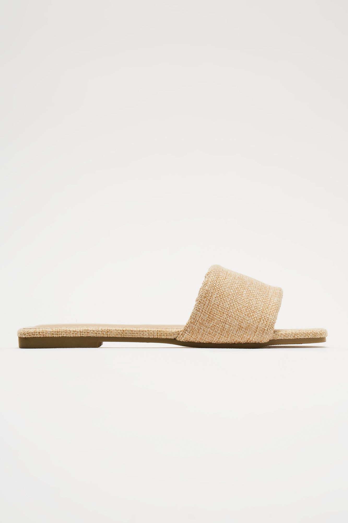 Dena Flat Sandals - Beige sold by Fashion Nova