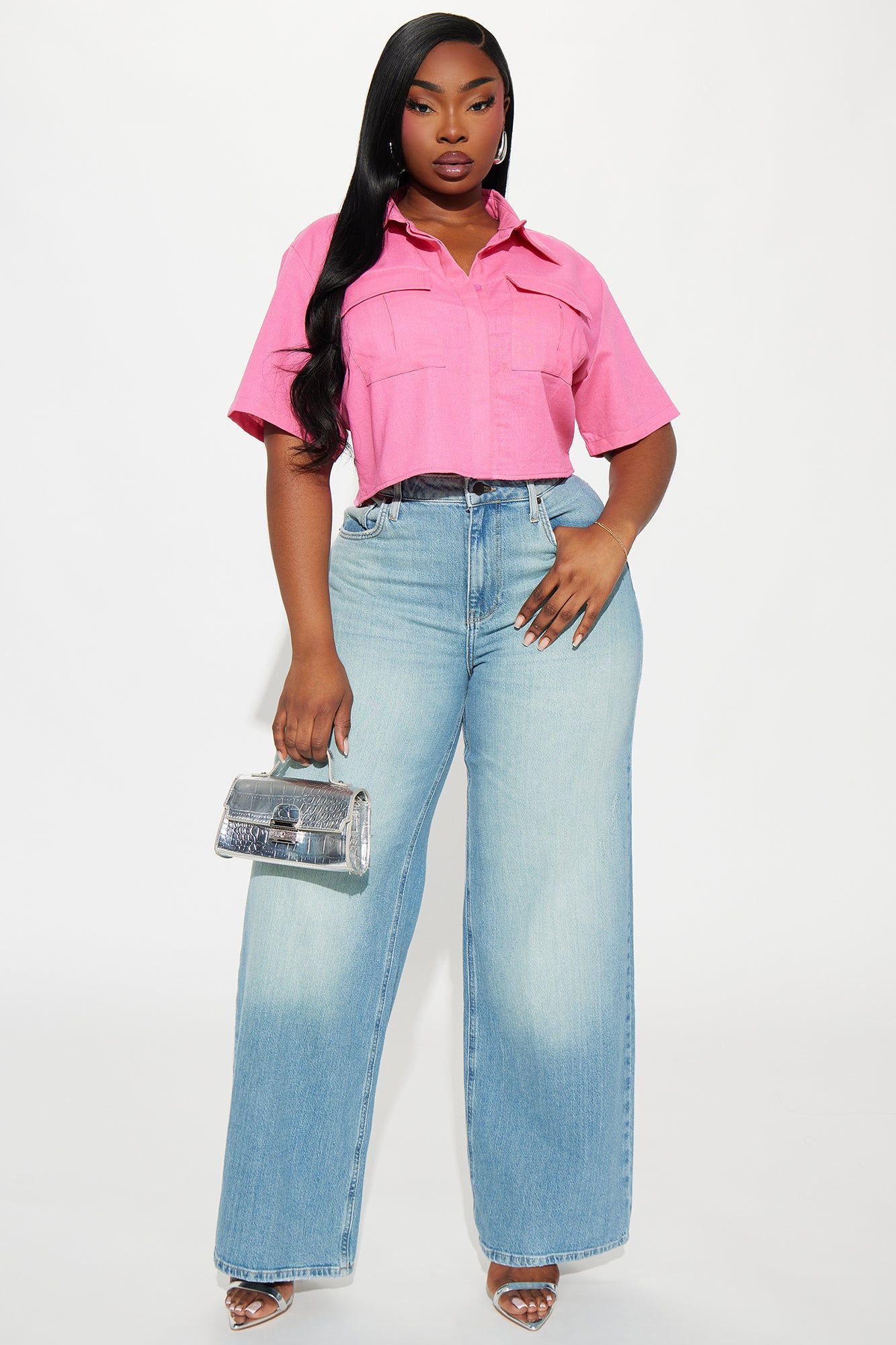 Allegra Linen Shirt - Pink sold by Fashion Nova product image thumbnail 5