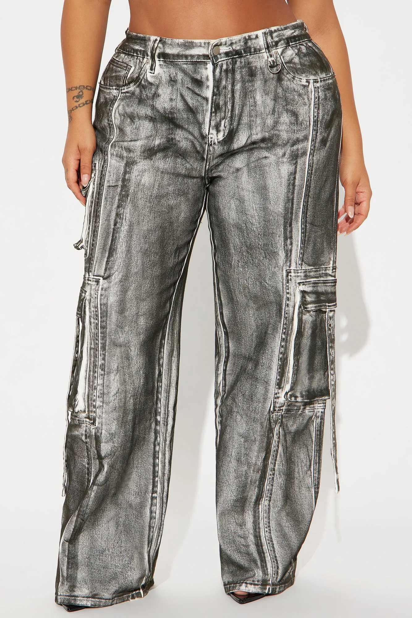 All A Blur Mineral Wash Cargo Pant - Black sold by Fashion Nova product image thumbnail 5