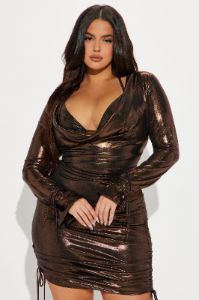 Stella Micro Mini Dress Set - Copper sold by Fashion Nova