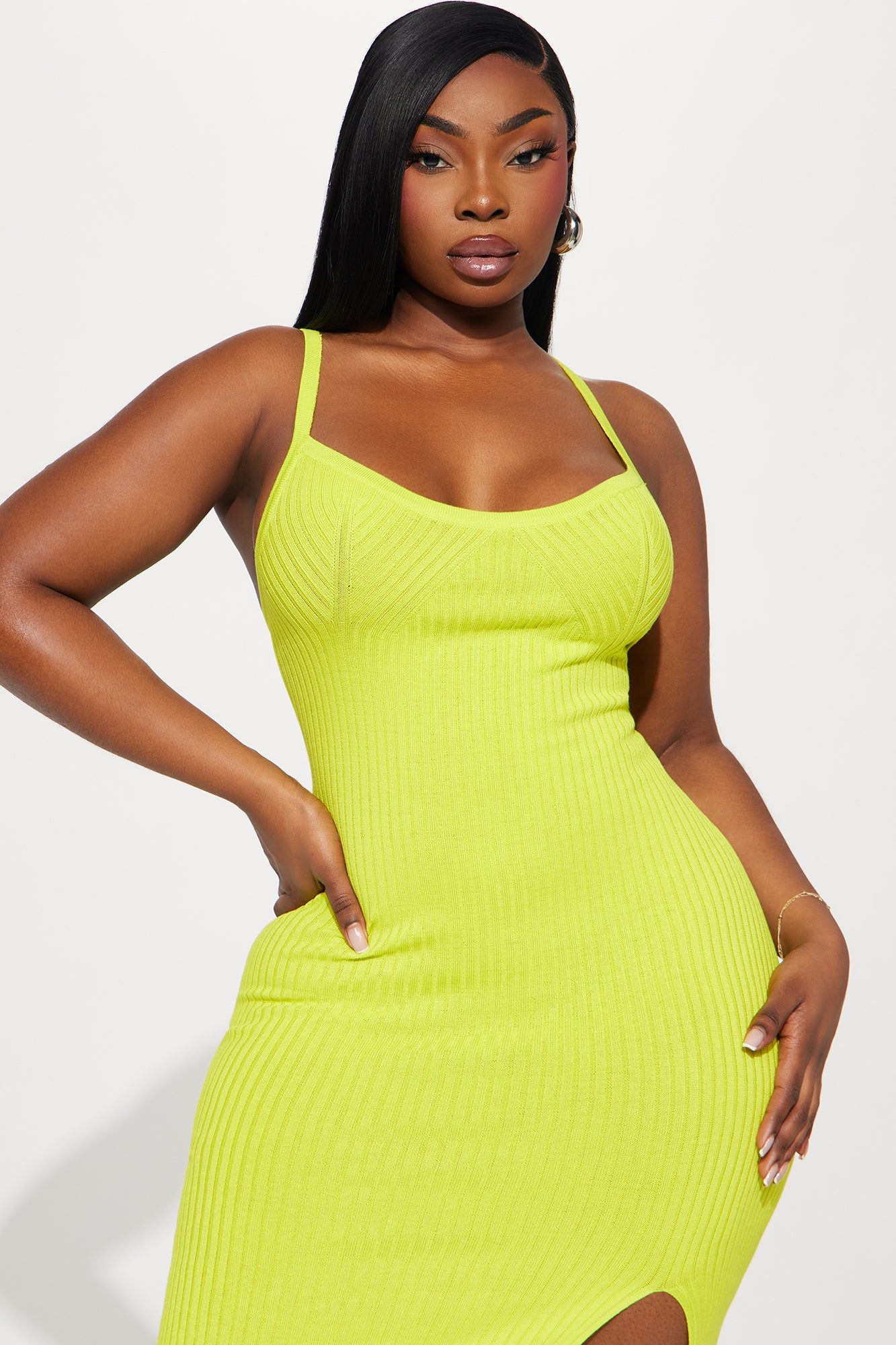 Lana Midi Dress - Chartreuse sold by Fashion Nova product image thumbnail 5