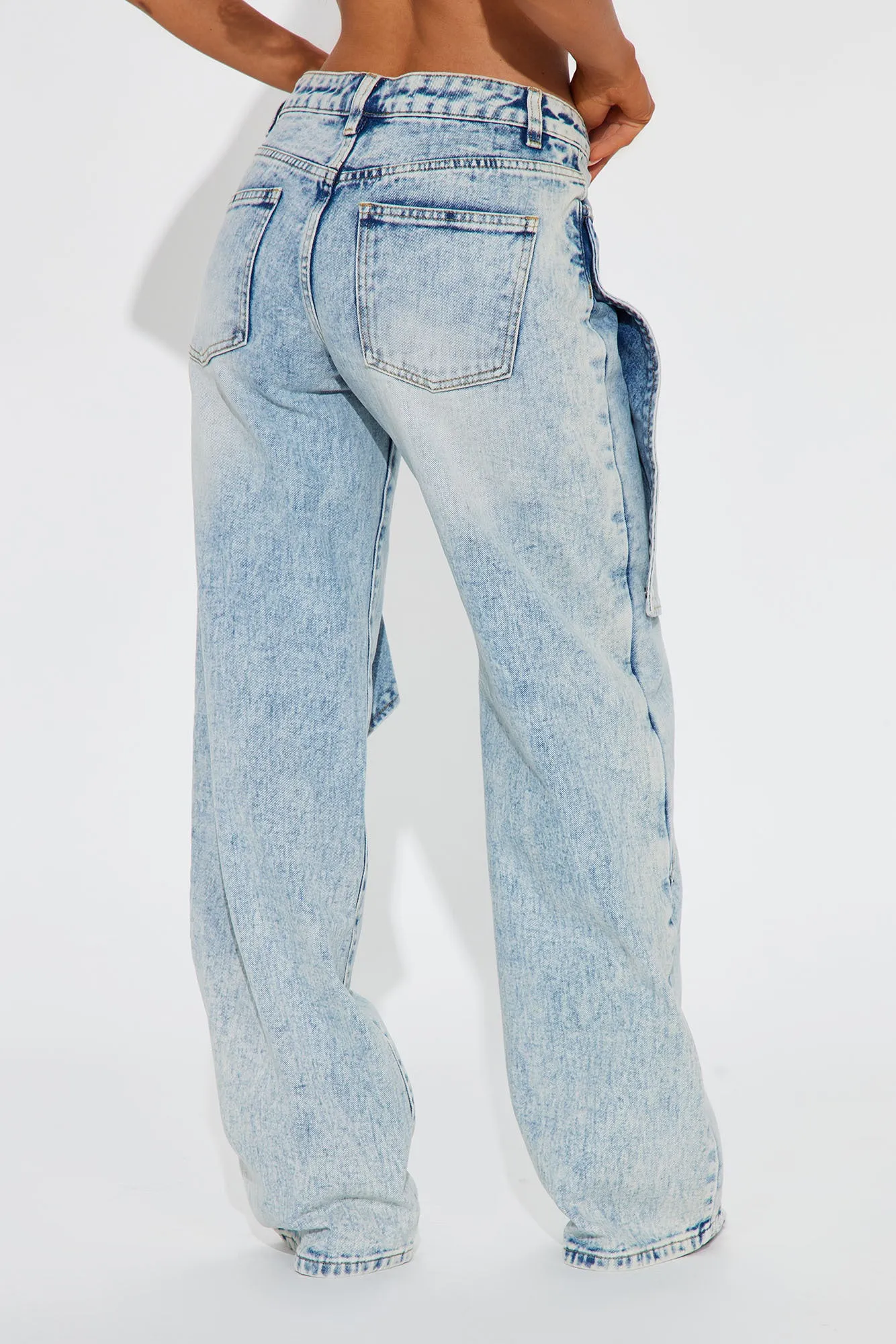 In An Instant Acid Wash Straight Leg Jeans - Light Wash sold by Fashion Nova product image thumbnail 4