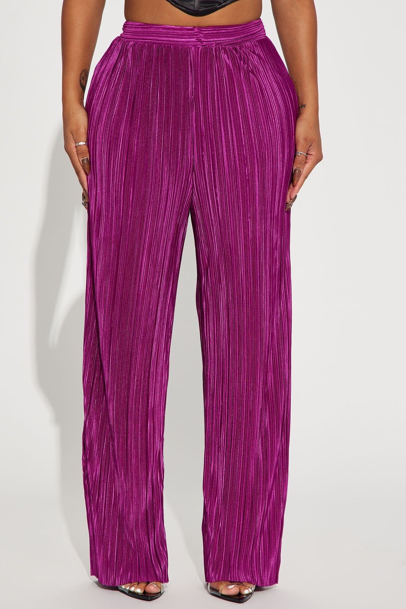 Trya Plisse Pant - Magenta sold by Fashion Nova product image thumbnail 2