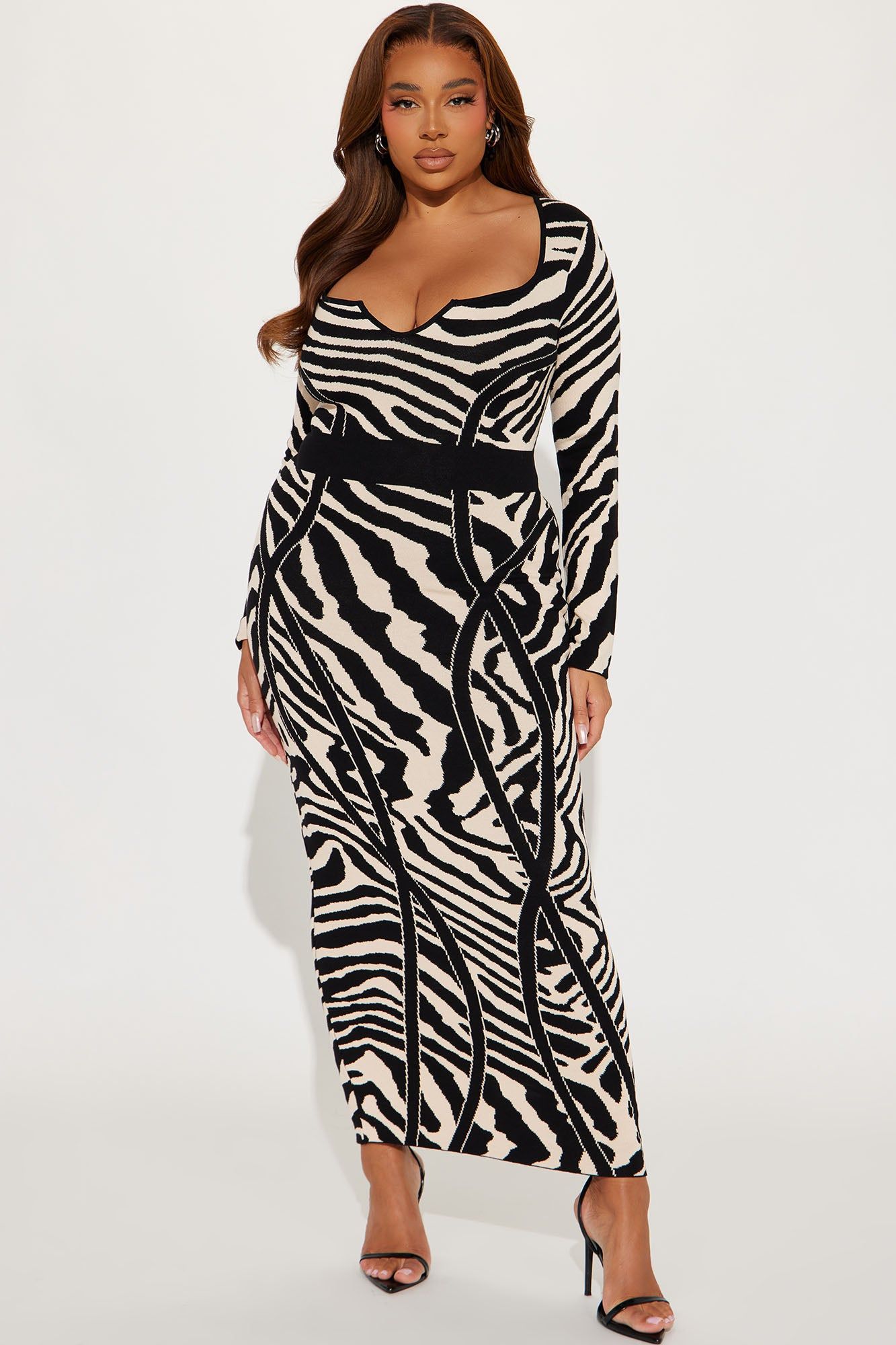 Wild Thing Long Sleeve Maxi Dress - Taupe/combo sold by Fashion Nova product image thumbnail 4