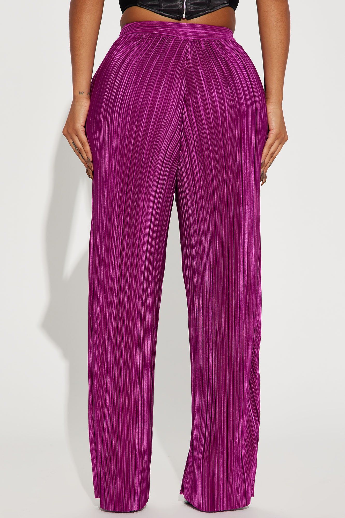 Trya Plisse Pant - Magenta sold by Fashion Nova product image thumbnail 3