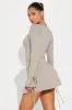 Emilia Long Sleeve Mini Dress - Taupe sold by Fashion Nova