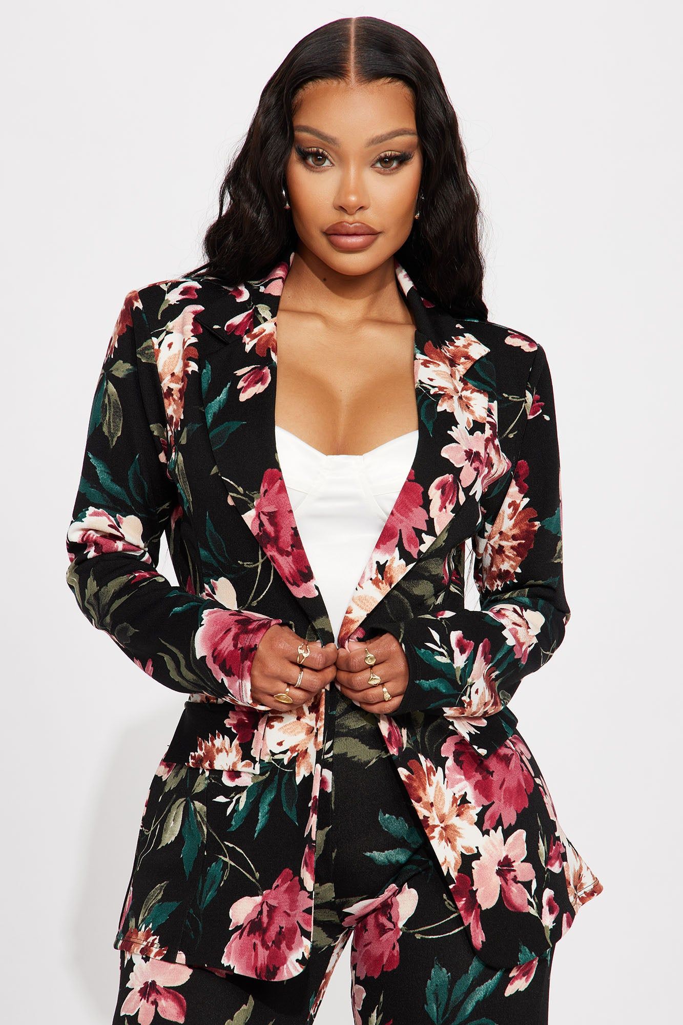 Mimi Floral Pant Set - Black/combo sold by Fashion Nova product image thumbnail 2