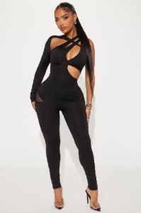 Back Again Jumpsuit - Black sold by Fashion Nova