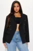 Leave It To Me Blazer - Black sold by Fashion Nova