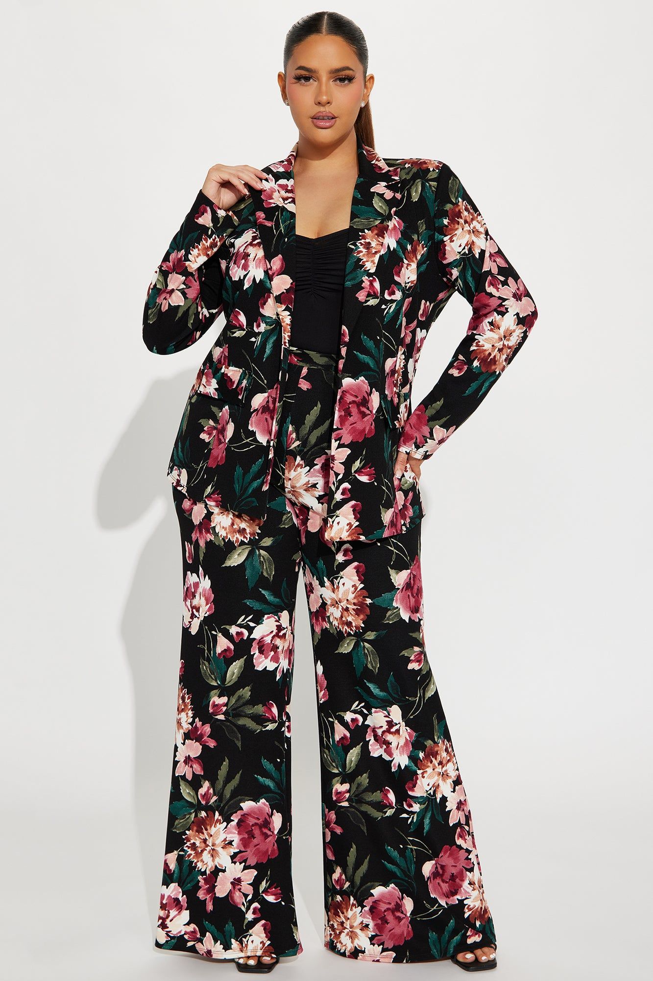 Mimi Floral Pant Set - Black/combo sold by Fashion Nova product image thumbnail 4