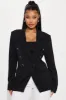 Leave It To Me Blazer - Black sold by Fashion Nova