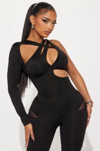 Back Again Jumpsuit - Black sold by Fashion Nova