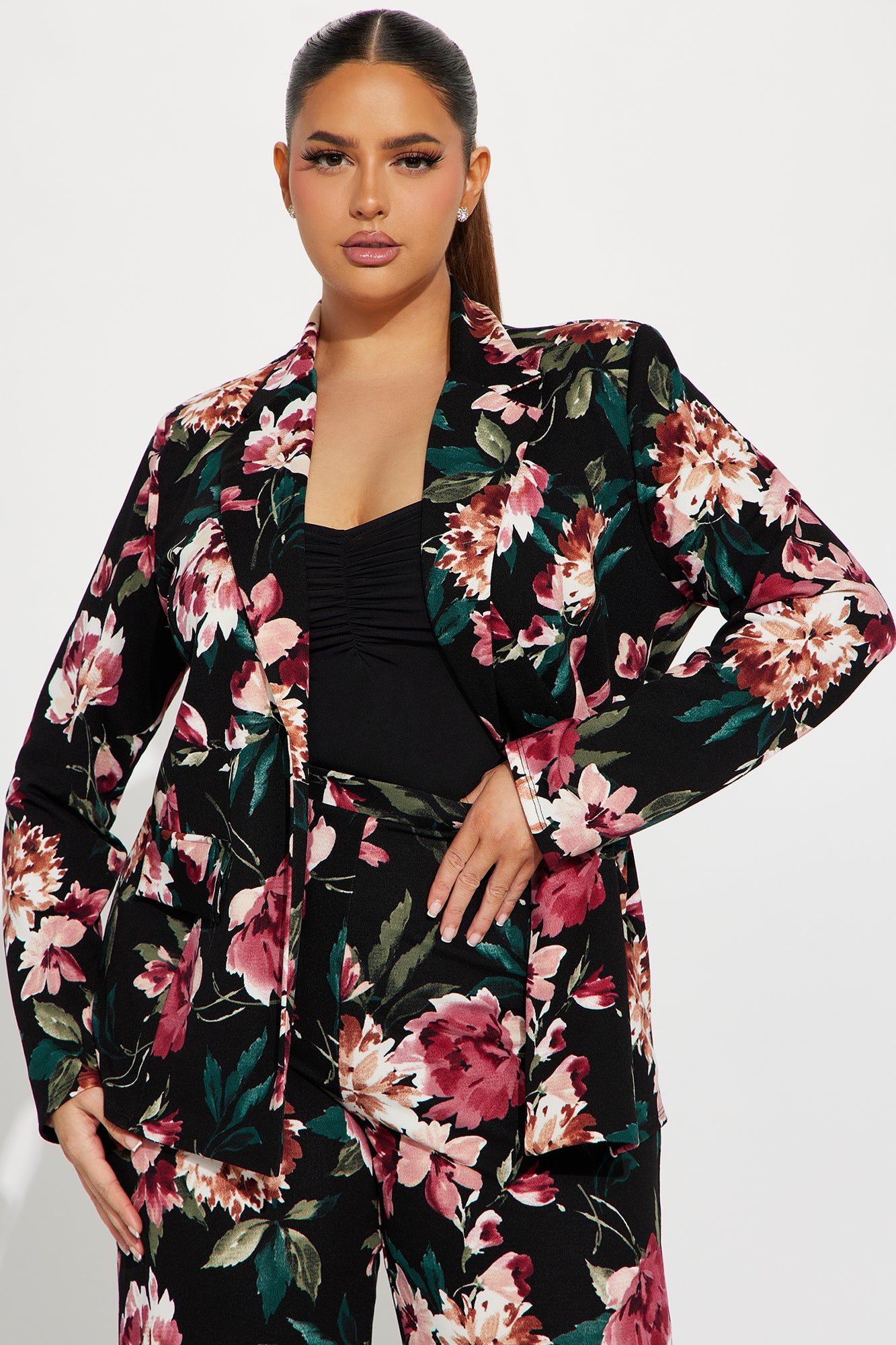 Mimi Floral Pant Set - Black/combo sold by Fashion Nova product image thumbnail 5