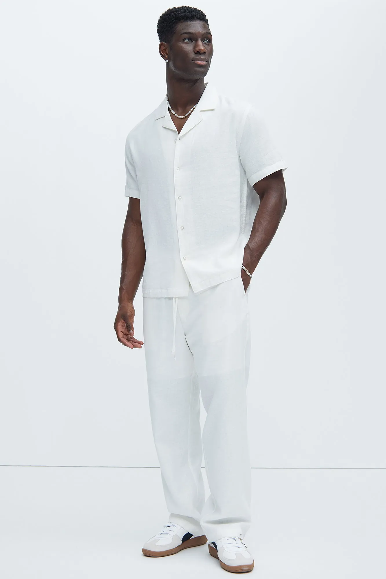 Bahamas Linen Shirt - White sold by Fashion Nova product image thumbnail 2