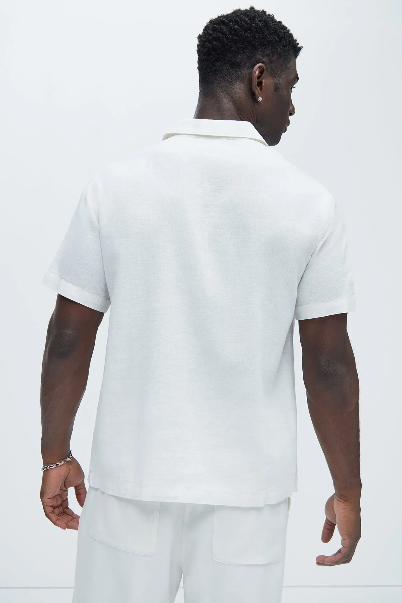 Bahamas Linen Shirt - White sold by Fashion Nova product image thumbnail 3