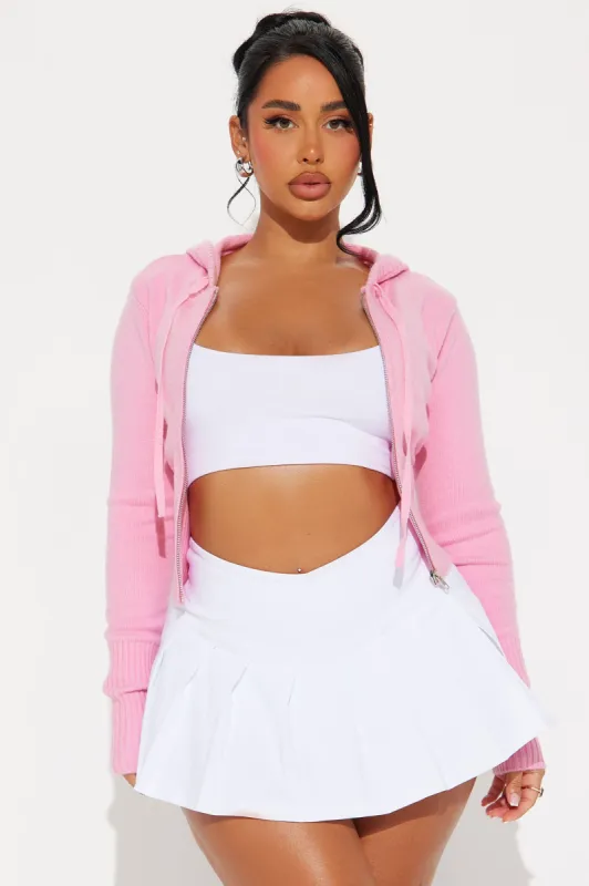 Lana Zip Up Sweater - Pink sold by Fashion Nova