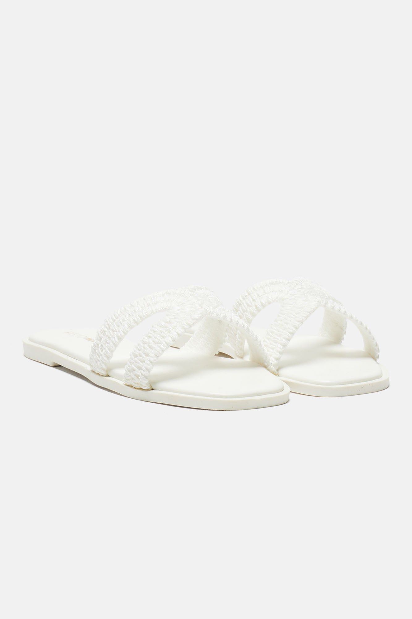 Poolside Babe Flat Sandals - White sold by Fashion Nova product image thumbnail 2