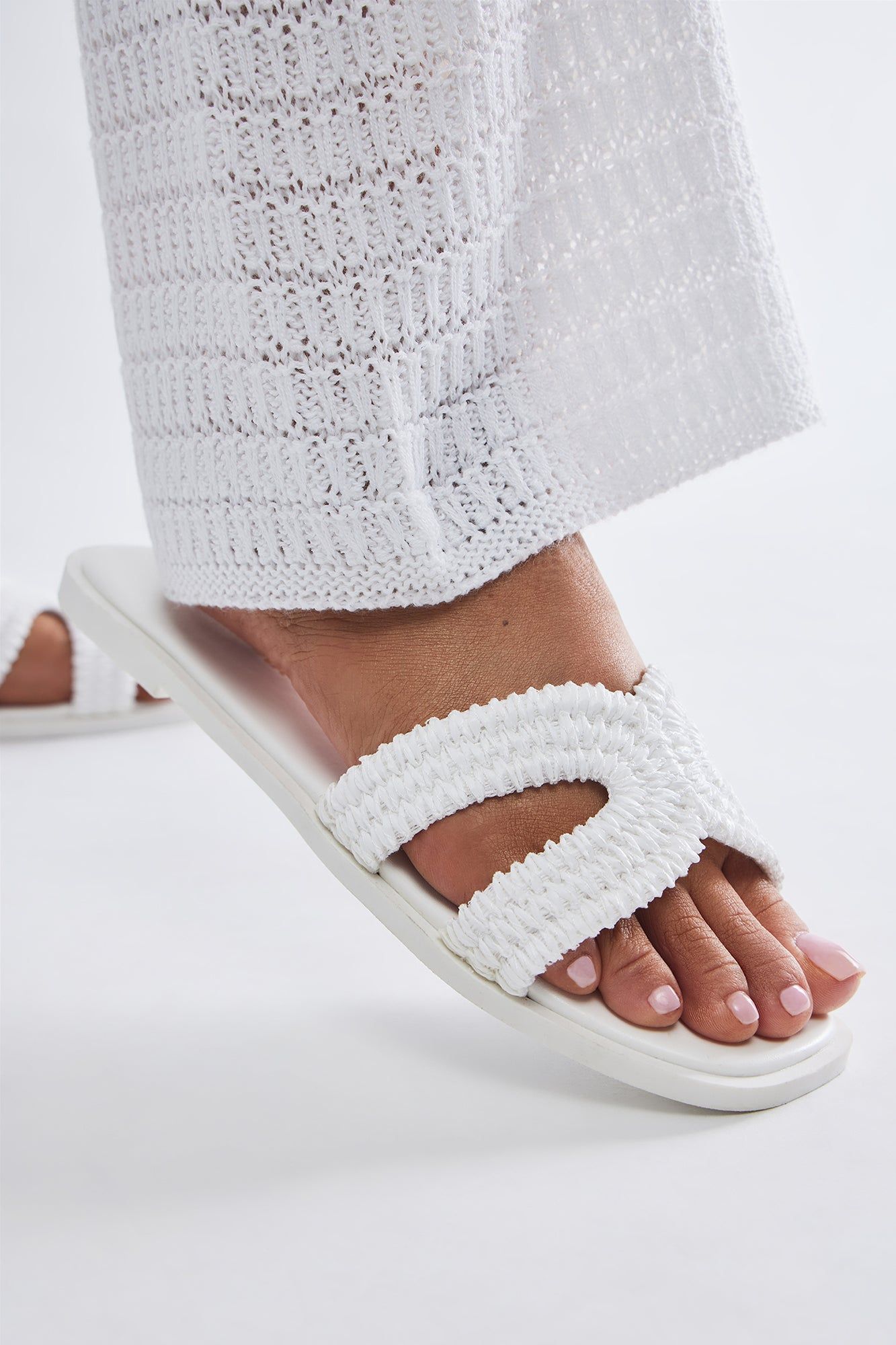 Poolside Babe Flat Sandals - White sold by Fashion Nova product image thumbnail 3