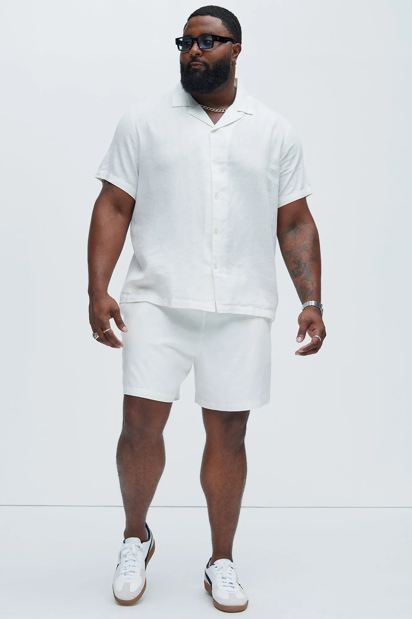 Bahamas Linen Shirt - White sold by Fashion Nova product image thumbnail 5