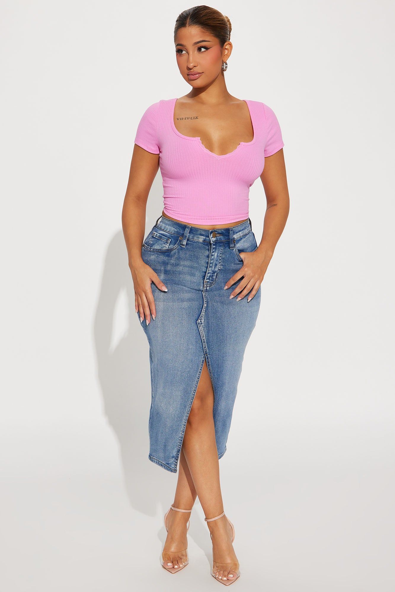 Sheyenne Ribbed Top - Pink sold by Fashion Nova product image thumbnail 2