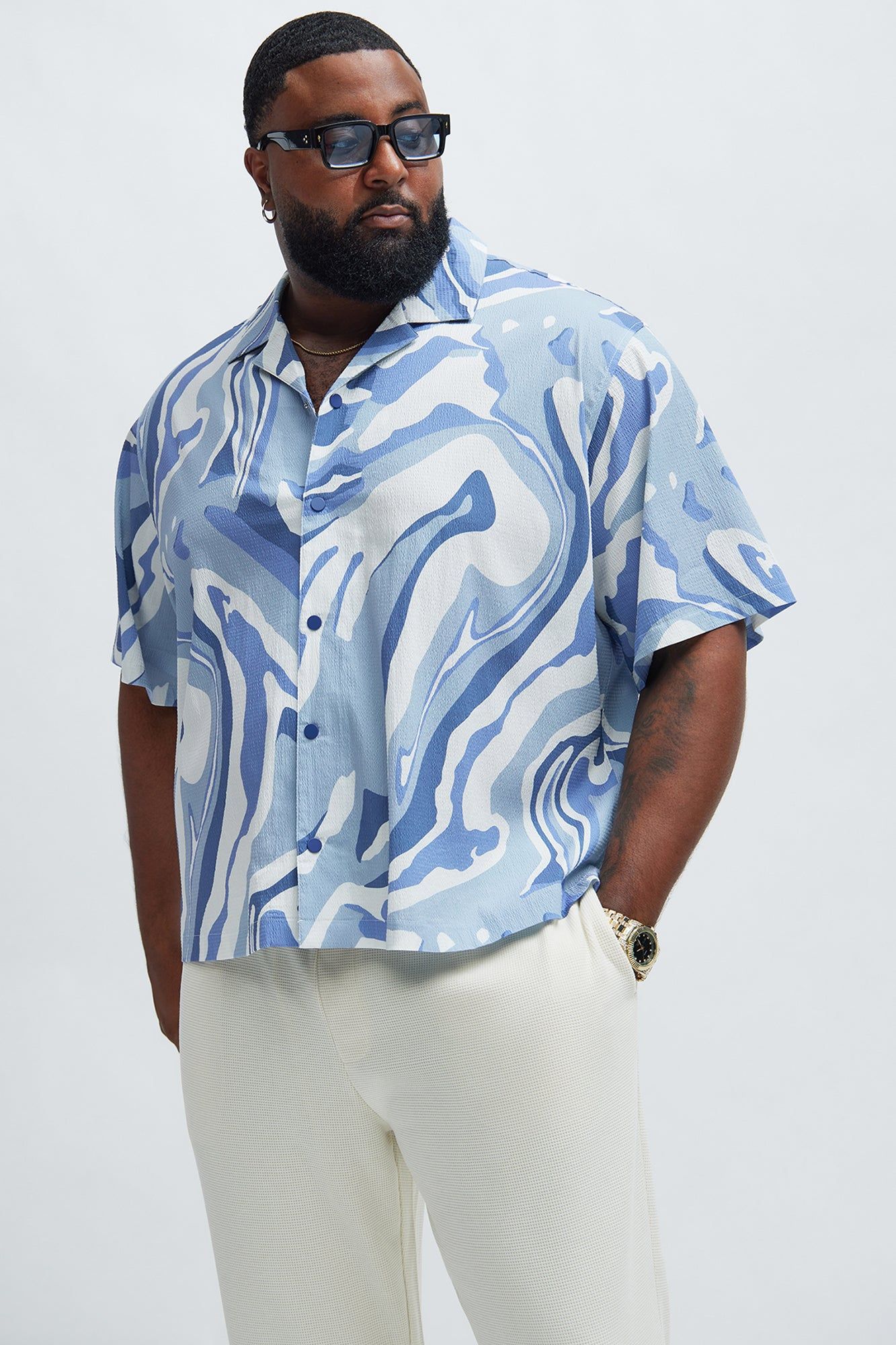 Cumulus Shirt - Blue/combo sold by Fashion Nova product image thumbnail 5