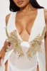 Valencia Mesh Applique Swim Cover Up Dress - White sold by Fashion Nova
