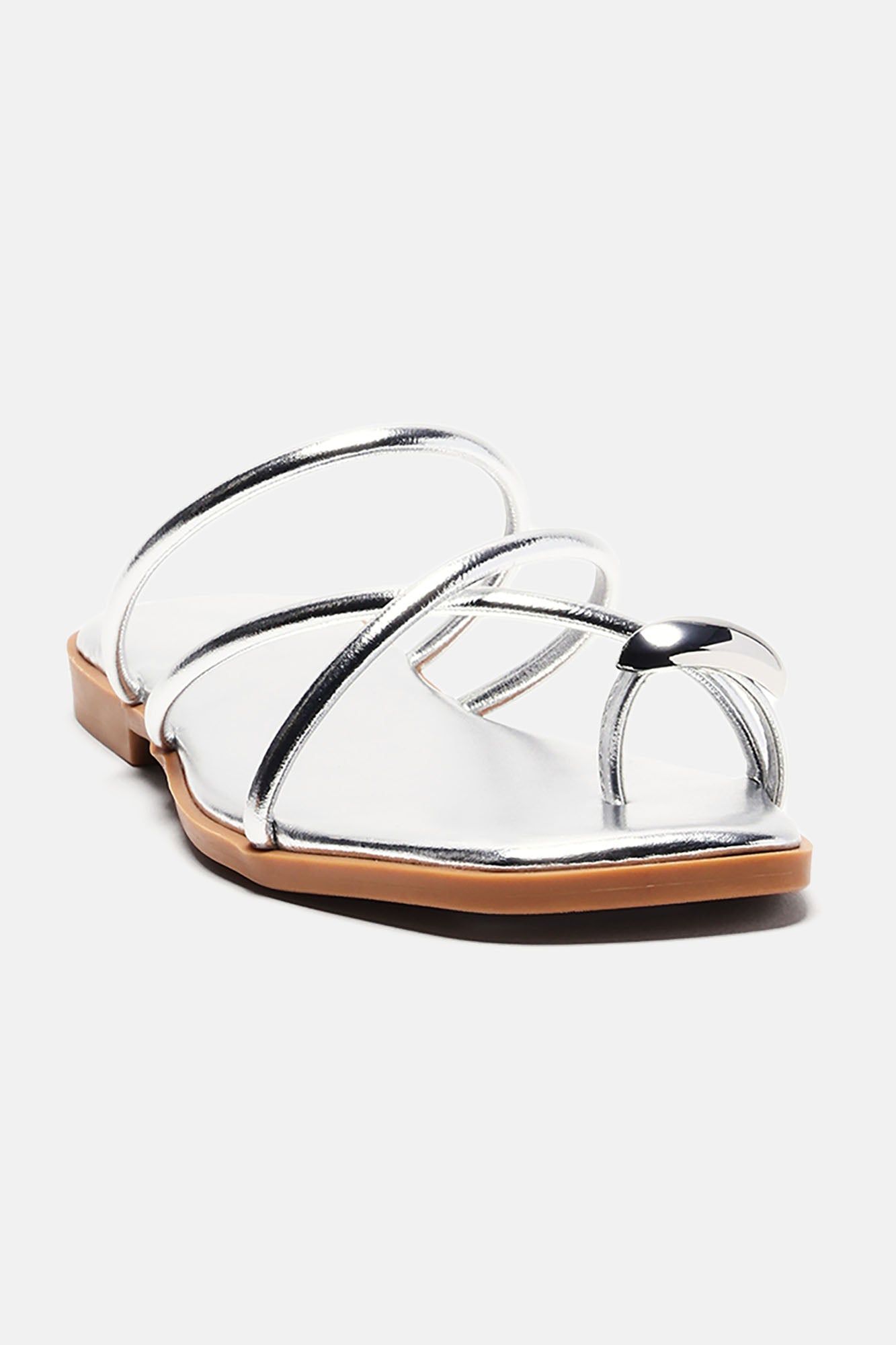 Libbie Flat Sandals - Silver sold by Fashion Nova product image thumbnail 4