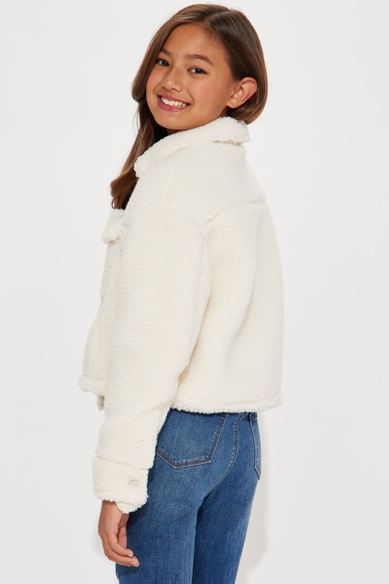 Mini Pick Me Up Sherpa Jacket - Ivory sold by Fashion Nova product image thumbnail 4