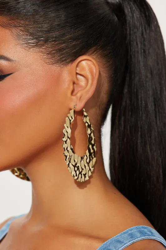 Lasting Treasure Earrings - Gold sold by Fashion Nova