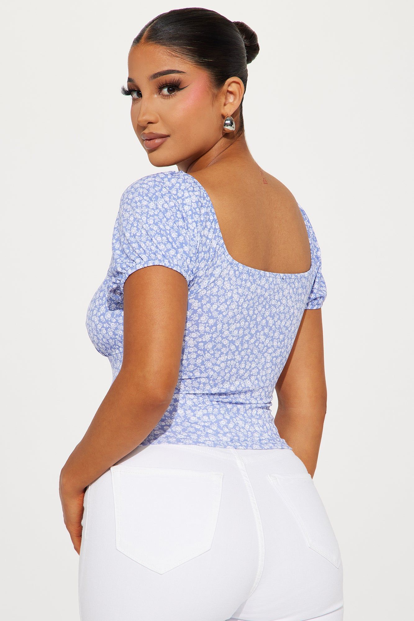 Spring Bloom Floral Top - Blue sold by Fashion Nova product image thumbnail 3