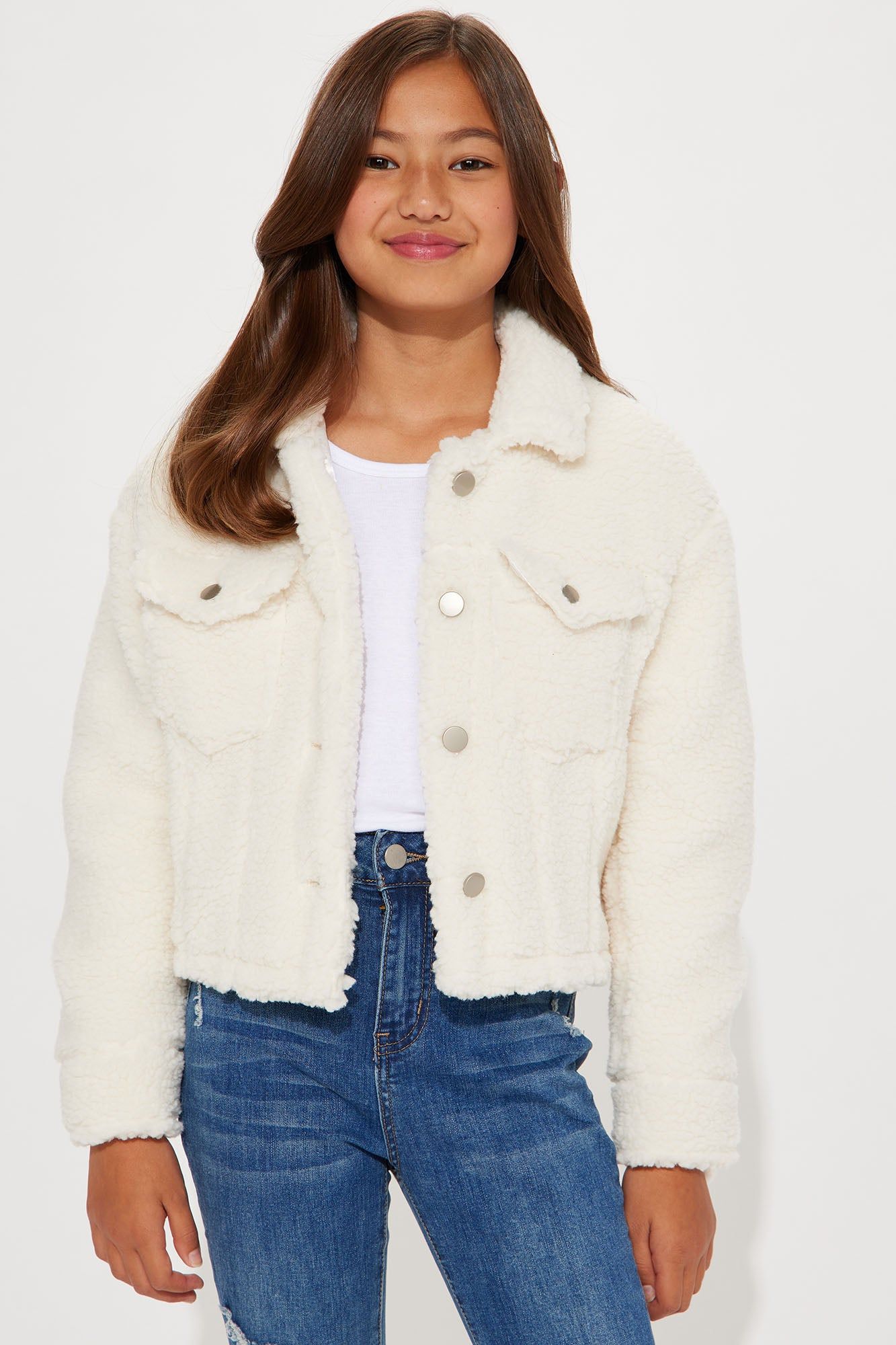 Mini Pick Me Up Sherpa Jacket - Ivory sold by Fashion Nova product image thumbnail 2