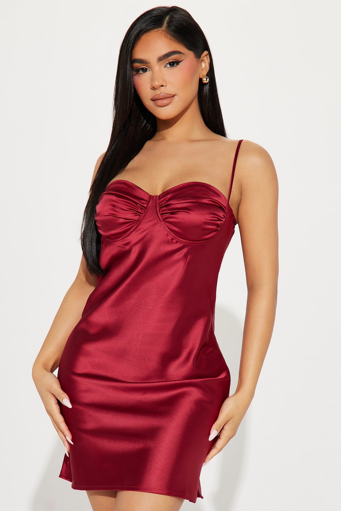 Sabrina Satin Mini Dress - Red sold by Fashion Nova product image thumbnail 2