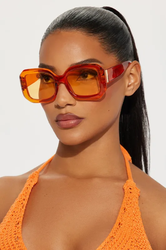 321 Girls Wanna Have Fun Sunglasses - Orange sold by Fashion Nova