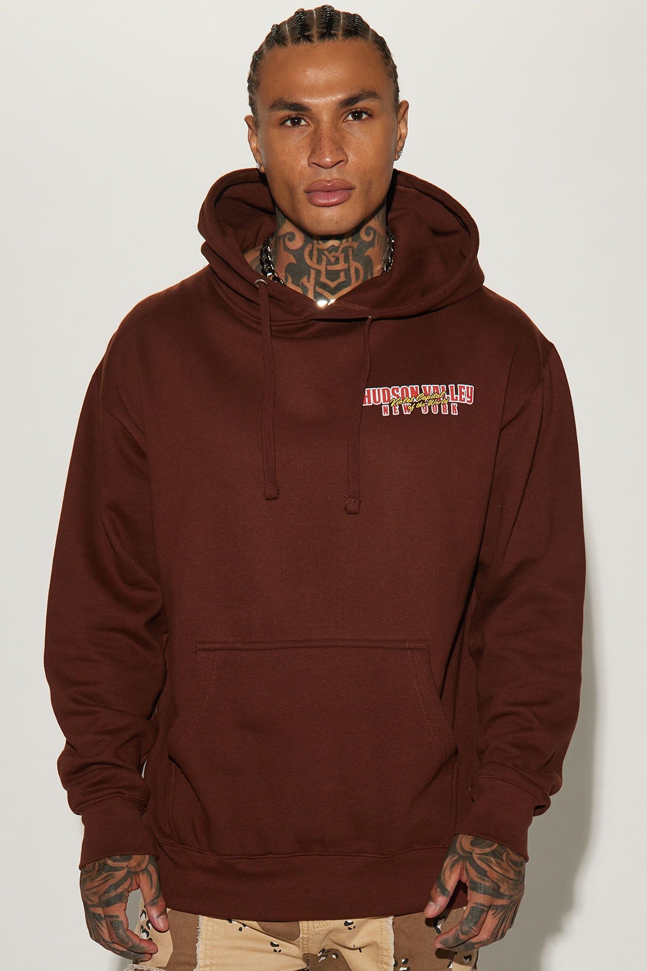 Hudson Valley NY Hoodie - Chocolate sold by Fashion Nova