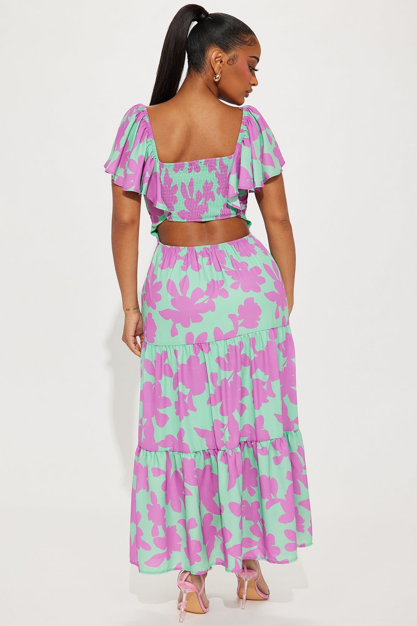 Sedona Chiffon Maxi Dress - Purple/combo sold by Fashion Nova product image thumbnail 3