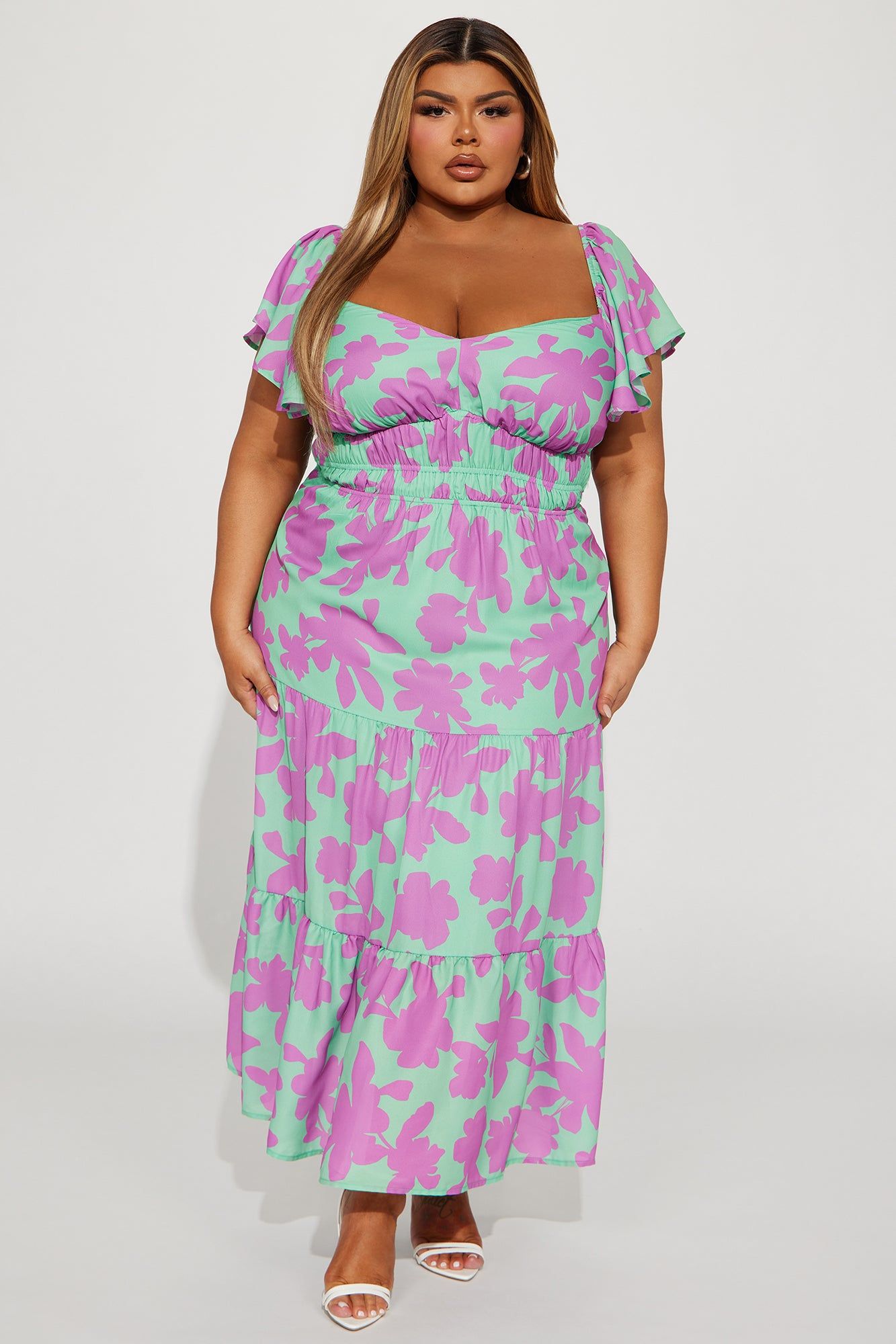 Sedona Chiffon Maxi Dress - Purple/combo sold by Fashion Nova product image thumbnail 4