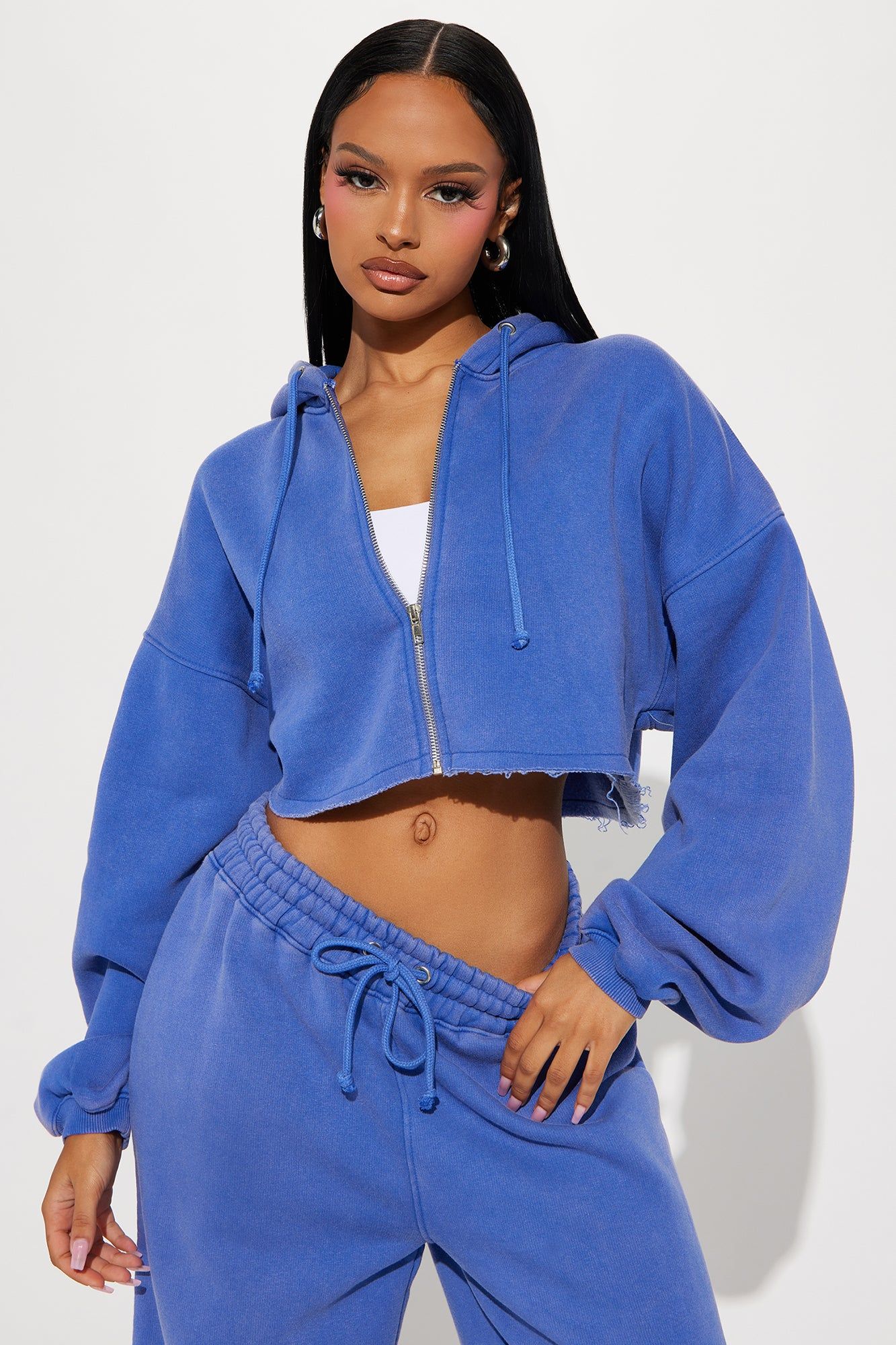 On The Go Fleece Pant Set - Blue sold by Fashion Nova product image thumbnail 2
