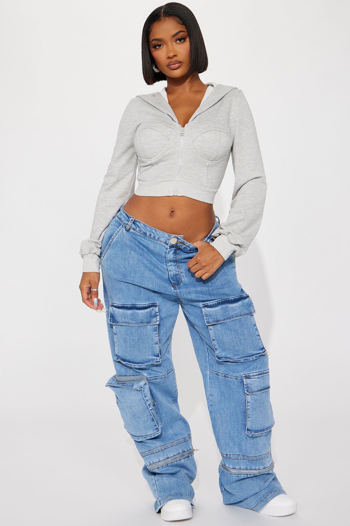Adina Lounge Hoodie - Heather Grey sold by Fashion Nova product image thumbnail 2