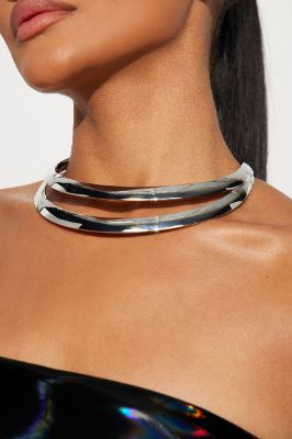 Radiant Orbit Choker - Silver sold by Fashion Nova