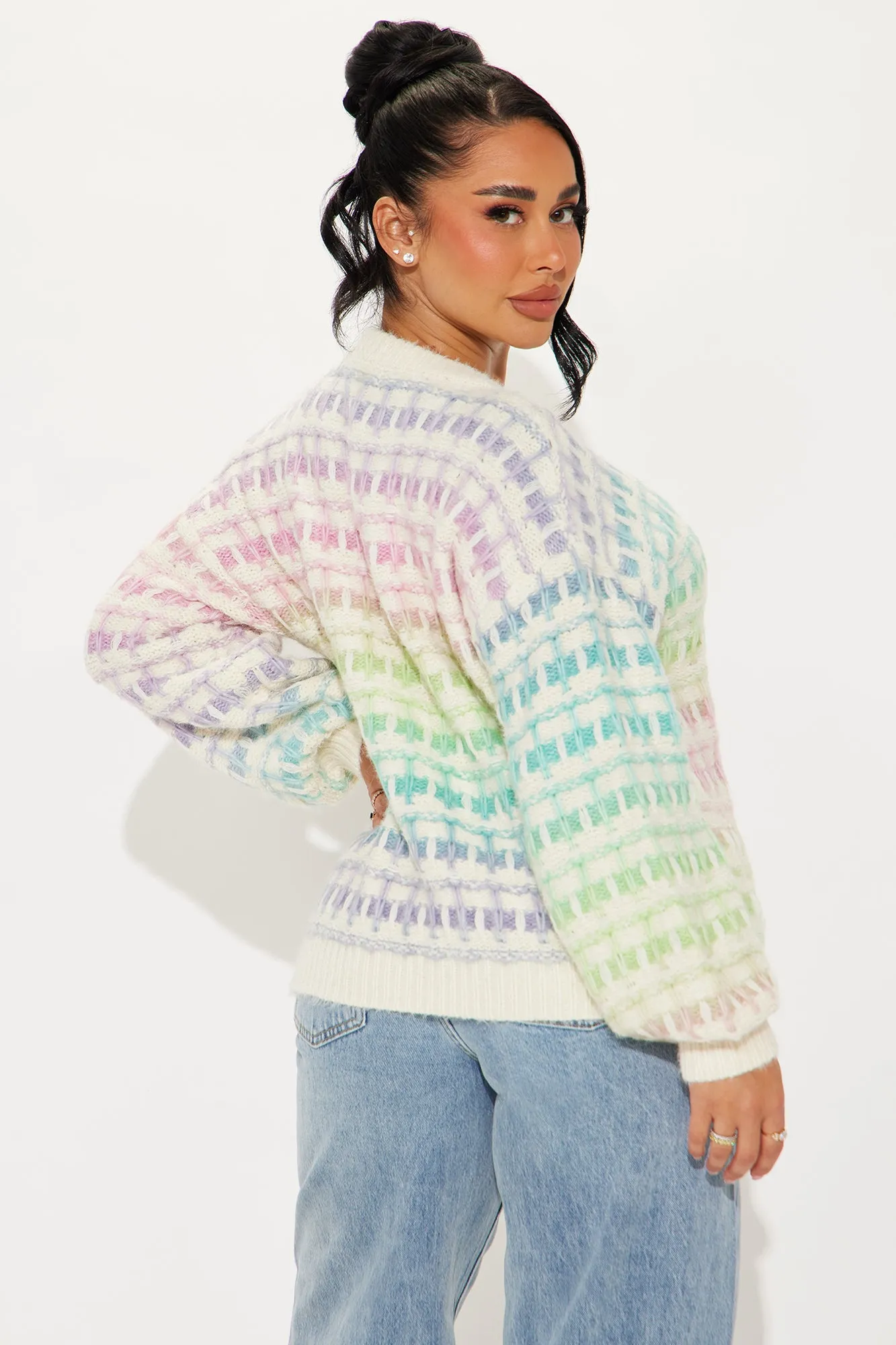 Rainbow Road Sweater - Multi Color sold by Fashion Nova product image thumbnail 3