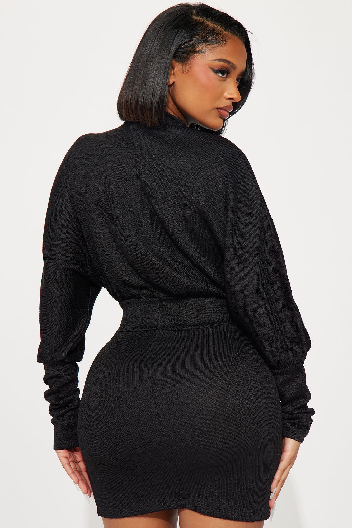 Demi Sweater Mini Dress - Black sold by Fashion Nova product image thumbnail 3