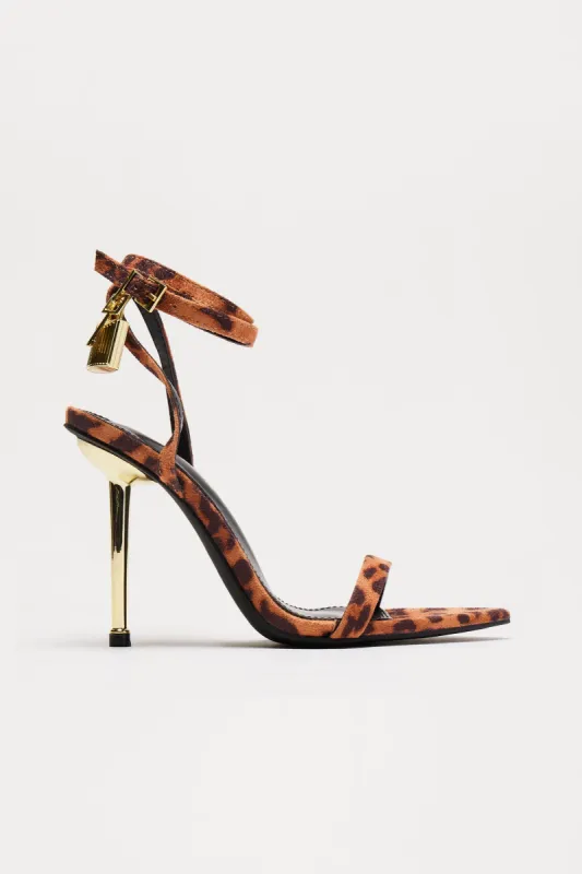 Locked In Your Love Heeled Sandals - Leopard sold by Fashion Nova