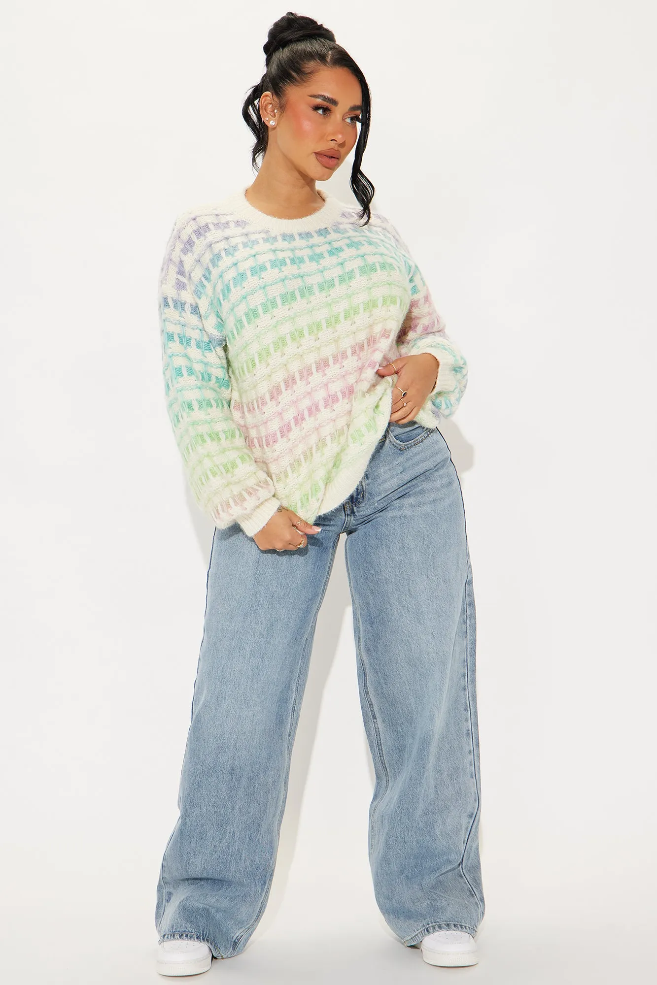 Rainbow Road Sweater - Multi Color sold by Fashion Nova product image thumbnail 2
