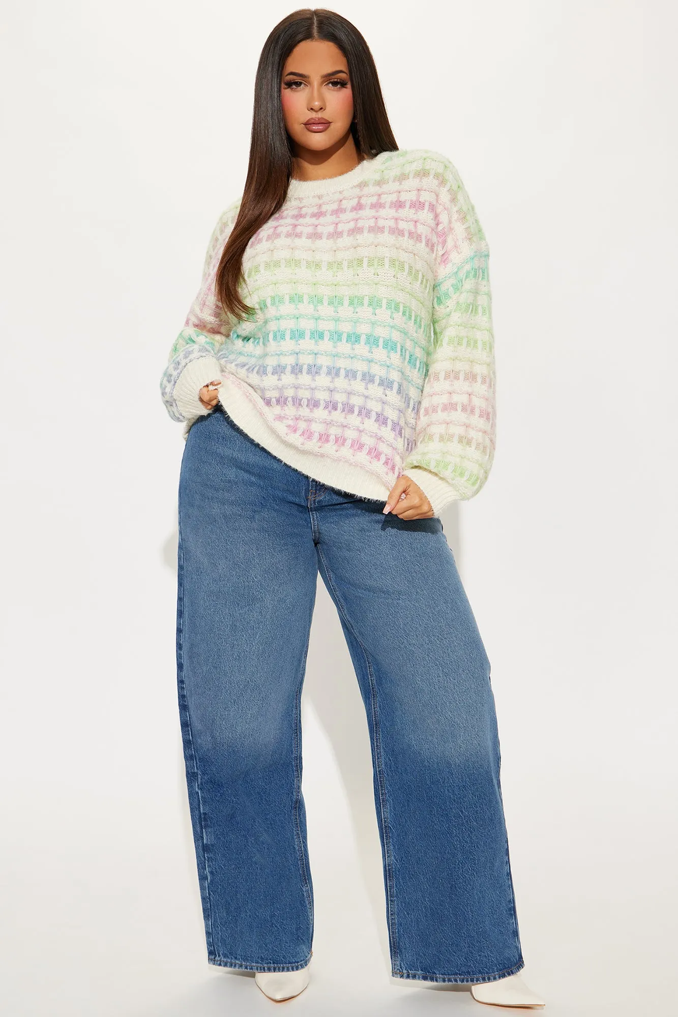 Rainbow Road Sweater - Multi Color sold by Fashion Nova product image thumbnail 5