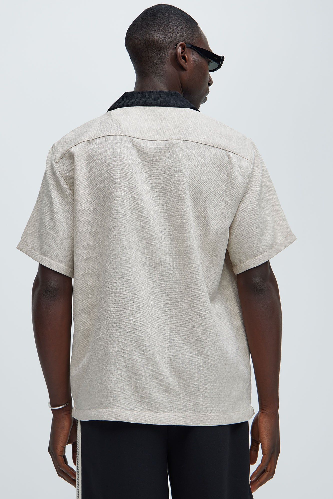 Palm Tree Embroidered Shirt - Stone/Combo sold by Fashion Nova product image thumbnail 4